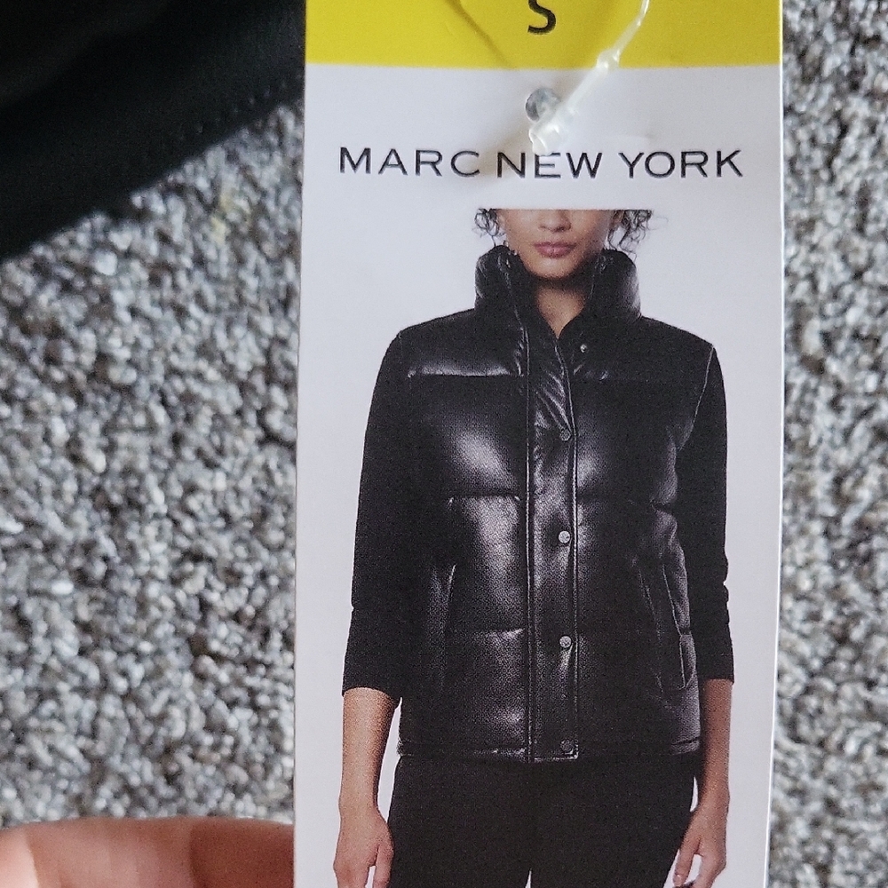 Marc New York Women's Shiny Black Puffer Jacket